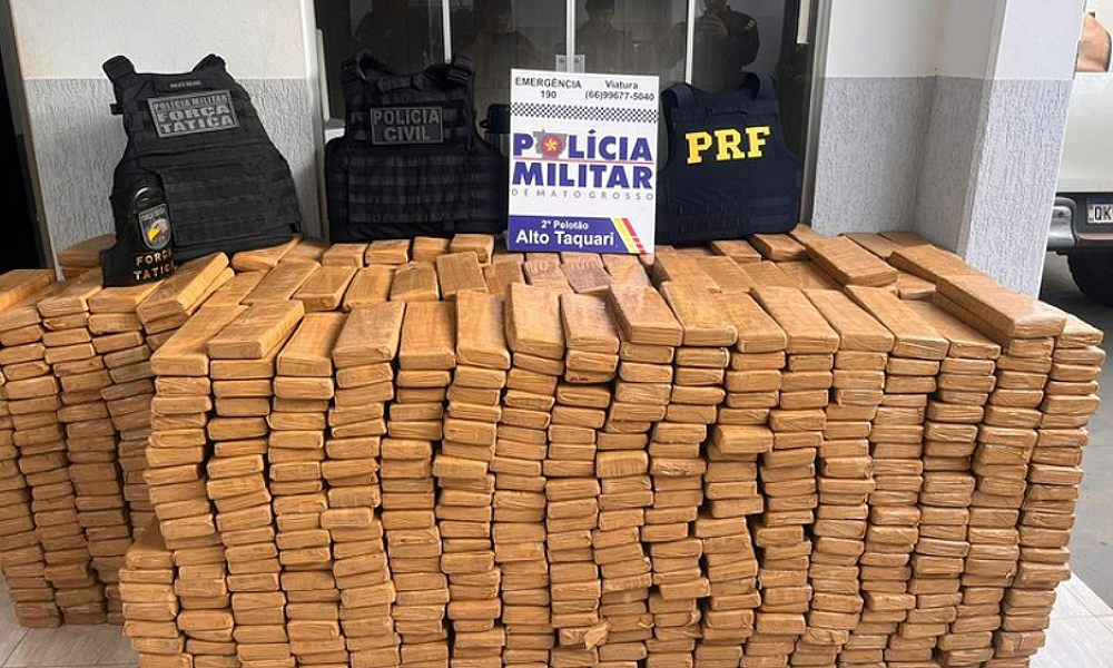 Polícia intercepta carregamento de 1.352 tabletes de maconha em Alto Taquari