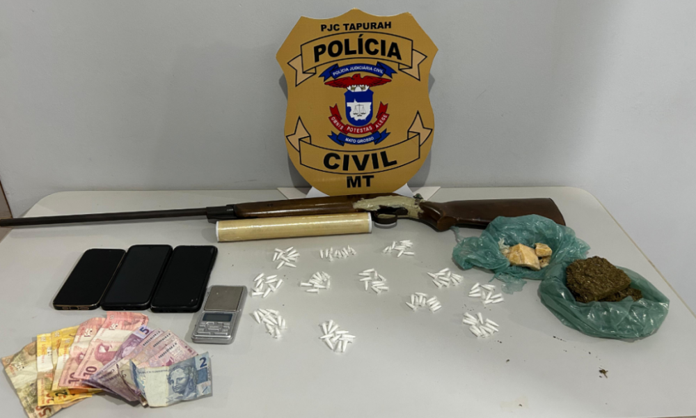 Polícia Civil desarticular ponto de venda de drogas em Tapurah e prende casal em flagrante