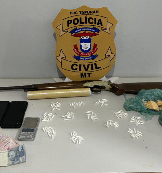 Polícia Civil desarticular ponto de venda de drogas em Tapurah e prende casal em flagrante