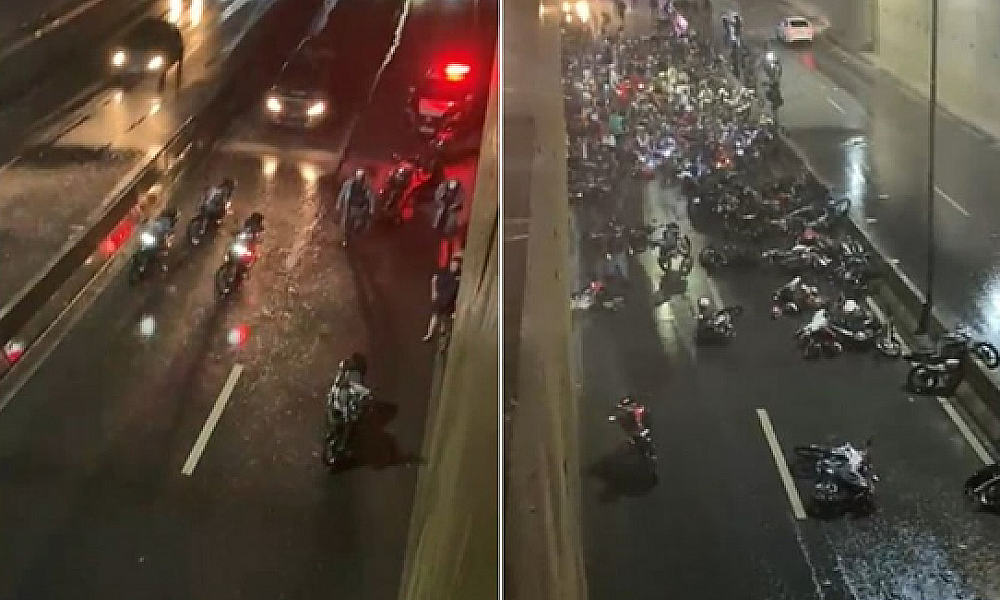 PM apreende 15 motos e aplica mais de 100 multas durante operação contra 'rolezinho' em Cuiabá