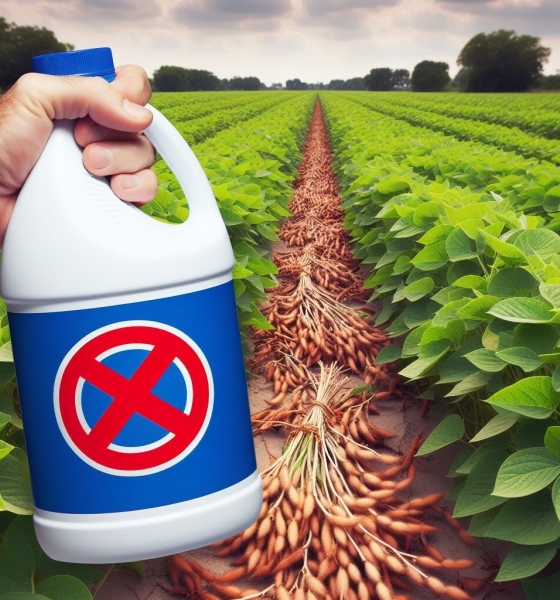 Produtor não deve utilizar água sanitária para dessecar a soja