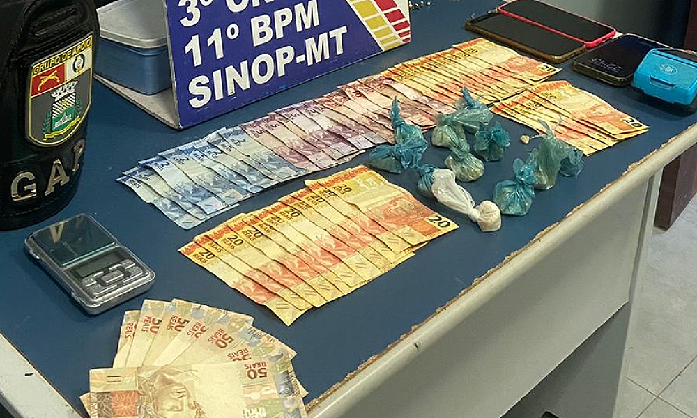Operação policial resulta em prisão de três pessoas por tráfico de drogas em Sinop