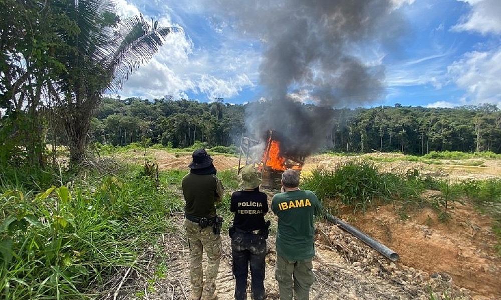 PF e Ibama fazem operação contra crimes ambientais em terra indígena no Mato Grosso