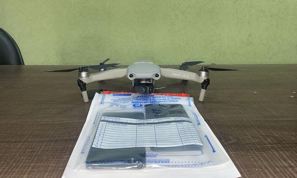 Polícia Penal abate drone e apreende celulares na Penitenciária Mata Grande, em Rondonópolis