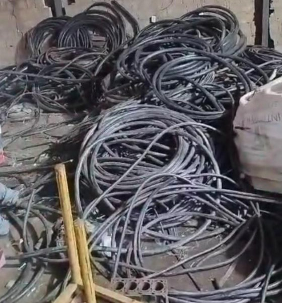 PM recupera 30 toneladas de fios de cobre furtados em Cuiabá