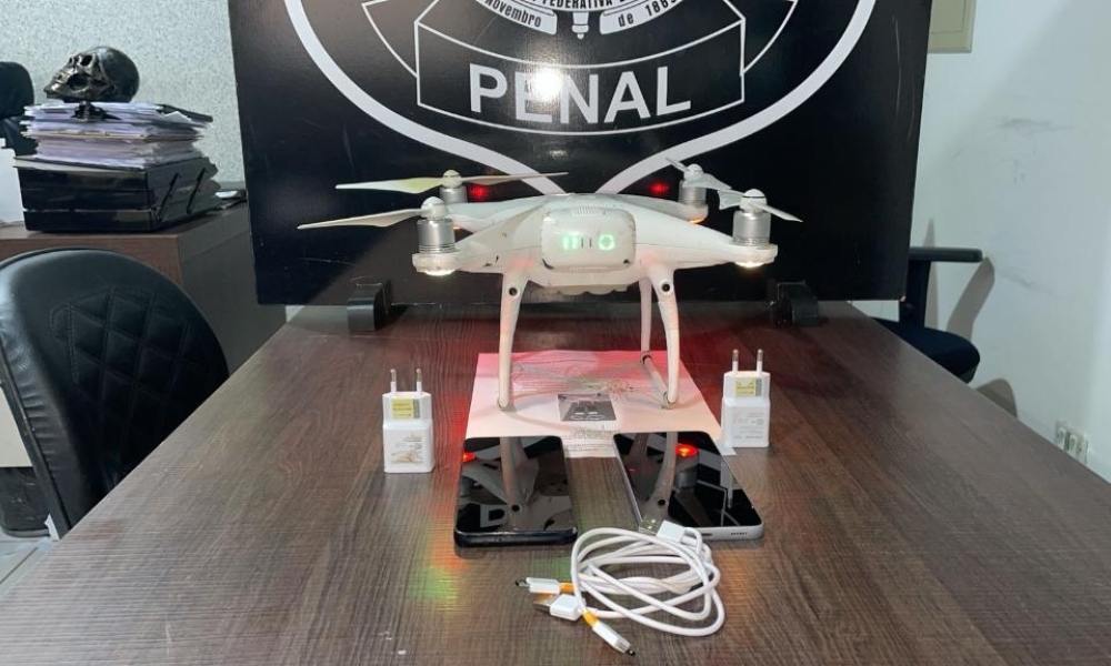 Polícia Penal abate mais um drone e apreende celulares que seriam entregues na penitenciária de Rondonópolis