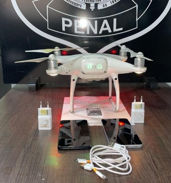 Polícia Penal abate mais um drone e apreende celulares que seriam entregues na penitenciária de Rondonópolis