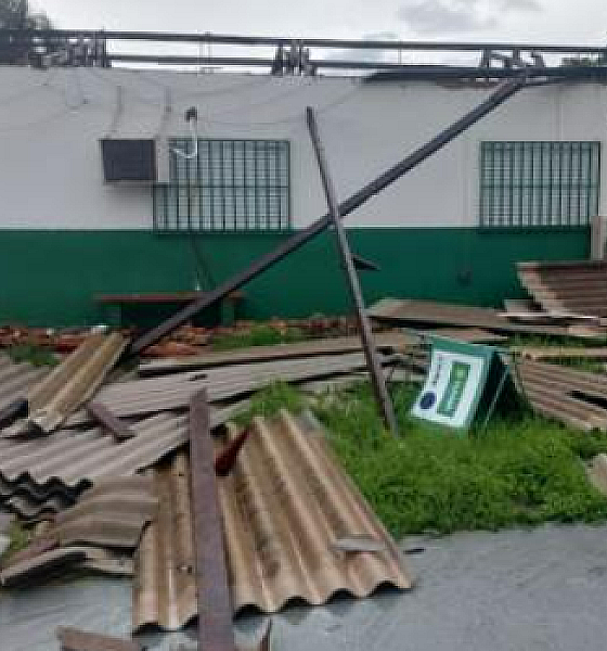 Temporal destrói telhado de UBS, deixa feridos e causa estragos na região metropolitana de Cuiabá e VG
