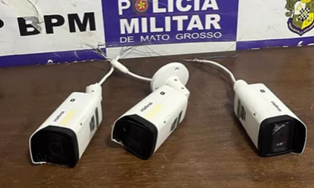 Homem é preso em flagrante ao tentar furtar câmeras de segurança do Vigia Mais MT em Rondonópolis
