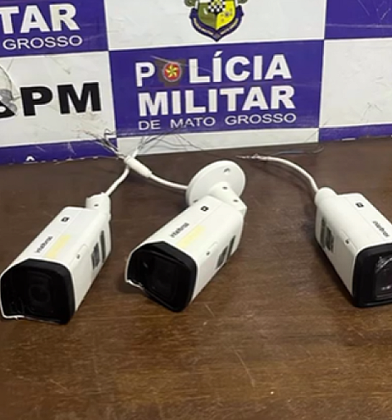 Homem é preso em flagrante ao tentar furtar câmeras de segurança do Vigia Mais MT em Rondonópolis