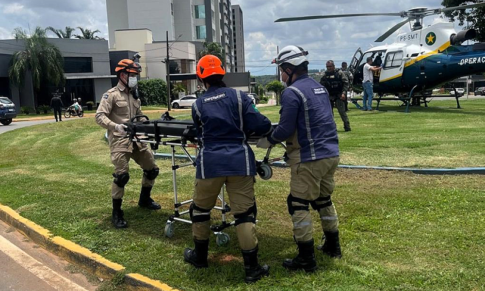 Bombeiros e Ciopaer realizam resgate de trabalhador rural em estado grave em MT