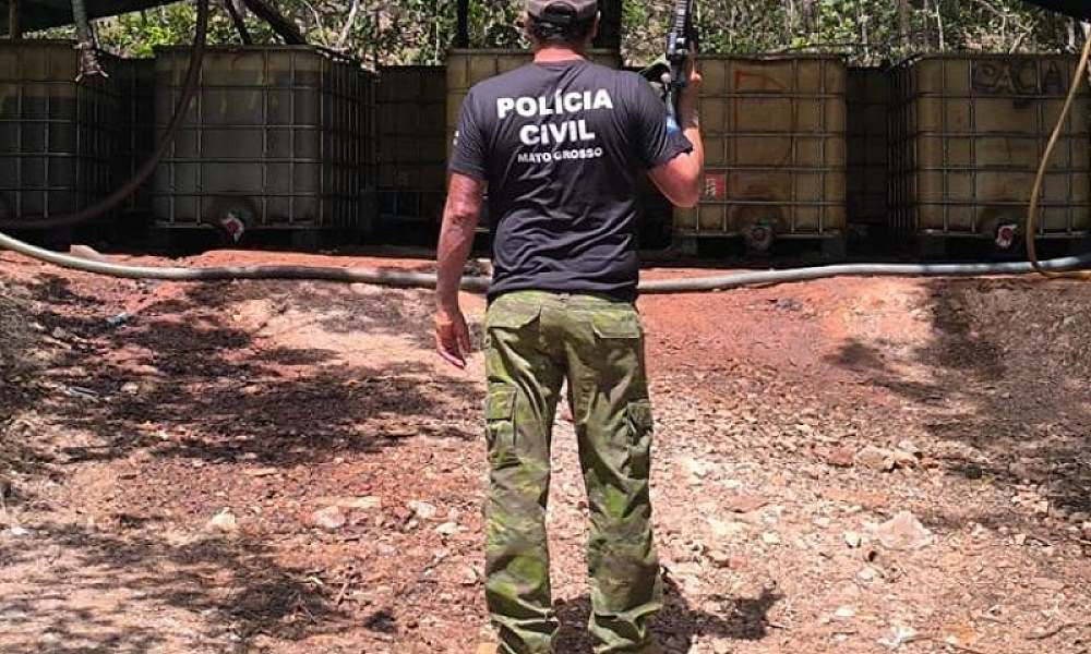 Polícia Civil fecha posto clandestino que abastecia garimpos ilegais em Mato Grosso