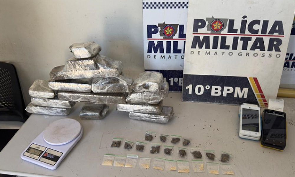 Homem é preso por tráfico de drogas em distribuidora de bebidas em Cuiabá