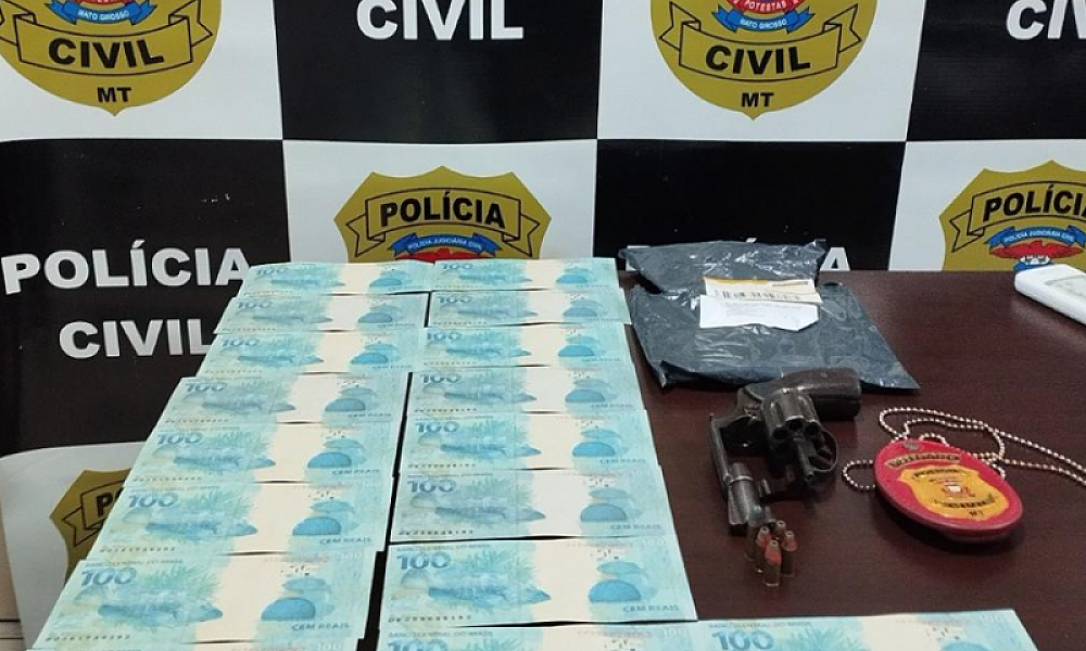 Homem é preso com notas falsas e arma em operação da Polícia Civil e PF em MT