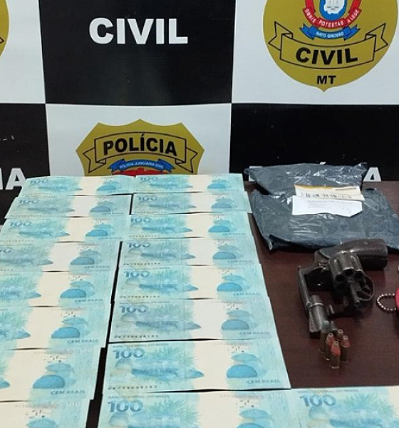 Homem é preso com notas falsas e arma em operação da Polícia Civil e PF em MT