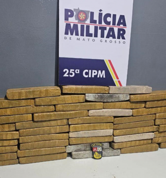 PM apreende 45 tabletes de maconha escondidos em carga de carne em Várzea Grande