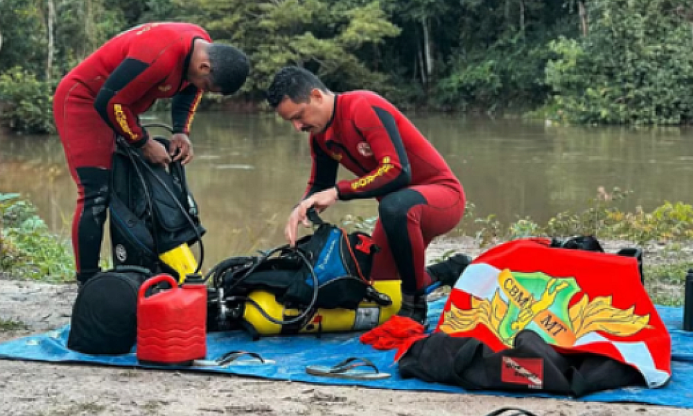 Jovem desaparece durante mergulho no Rio Lira em Sorriso