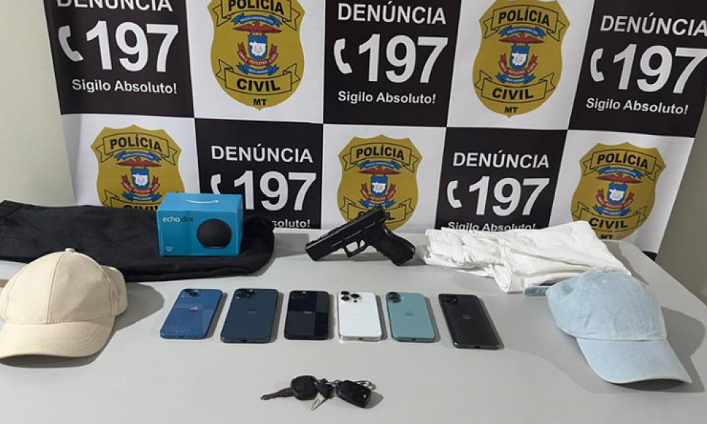 Polícia Civil de Cuiabá prende autor de roubo em loja de celulares no Shopping Três Américas