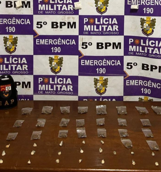 Jovem é preso com 47 porções de drogas em Rondonópolis