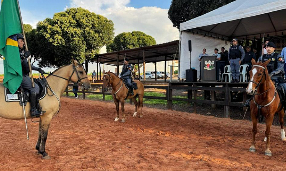 PM realiza passagem de comando no 1º Esquadrão de Policiamento Montado em Nova Mutum