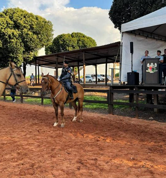 PM realiza passagem de comando no 1º Esquadrão de Policiamento Montado em Nova Mutum
