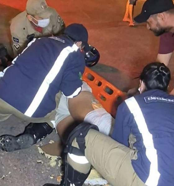 Acidente entre duas motocicletas deixa cinco pessoas feridas em Sinop