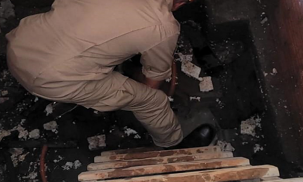 Bombeiros resgatam homem que caiu em fosso de elevador em Rondonópolis