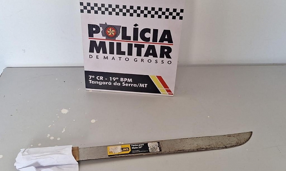 PM prende suspeito de ter atacado jovem com facão em Tangará da Serra