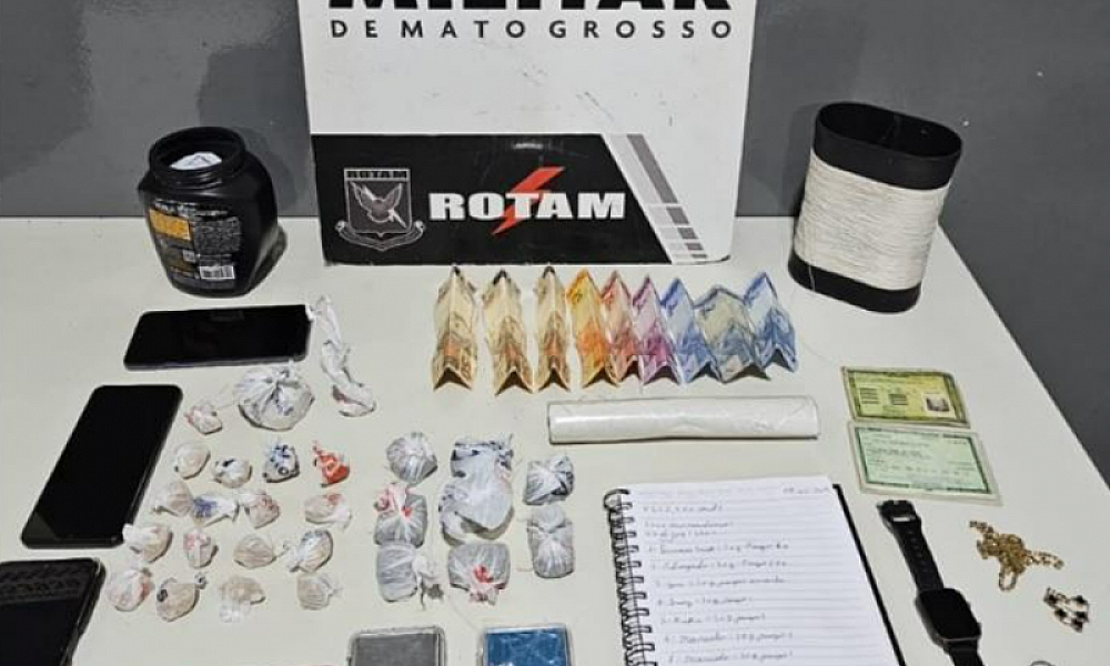 Rotam apreende drogas e prende três suspeitos de tráfico em Várzea Grande
