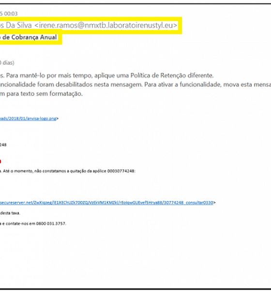 Anvisa alerta sobre golpe de falsa cobrança de débito sanitário