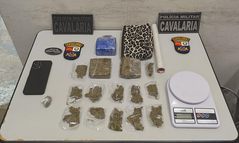 PM prende mulher e apreende adolescente por tráfico de drogas em Sorriso