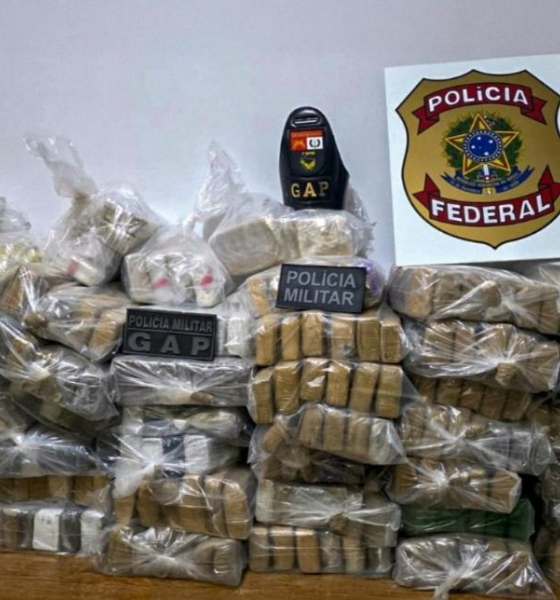 Polícias Militar e Federal apreendem 233 quilos de drogas durante ação conjunta em General Carneiro