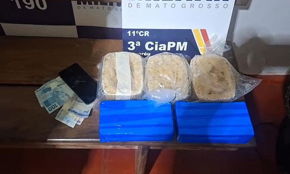 Homem é preso com cinco quilos de drogas durante abordagem na MT-130 em Poxoréu