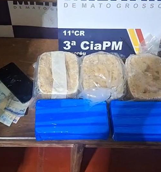 Homem é preso com cinco quilos de drogas durante abordagem na MT-130 em Poxoréu
