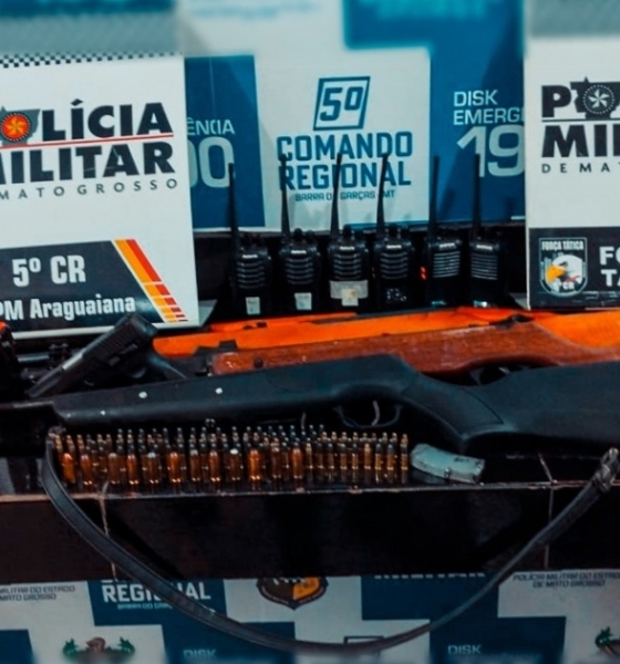 Três homens são presos por crime ambiental e porte ilegal de arma de fogo em MT