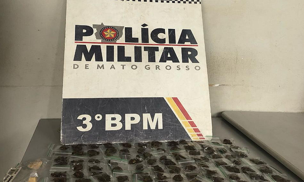 Homem é preso com mais de 100 porções de drogas em Cuiabá