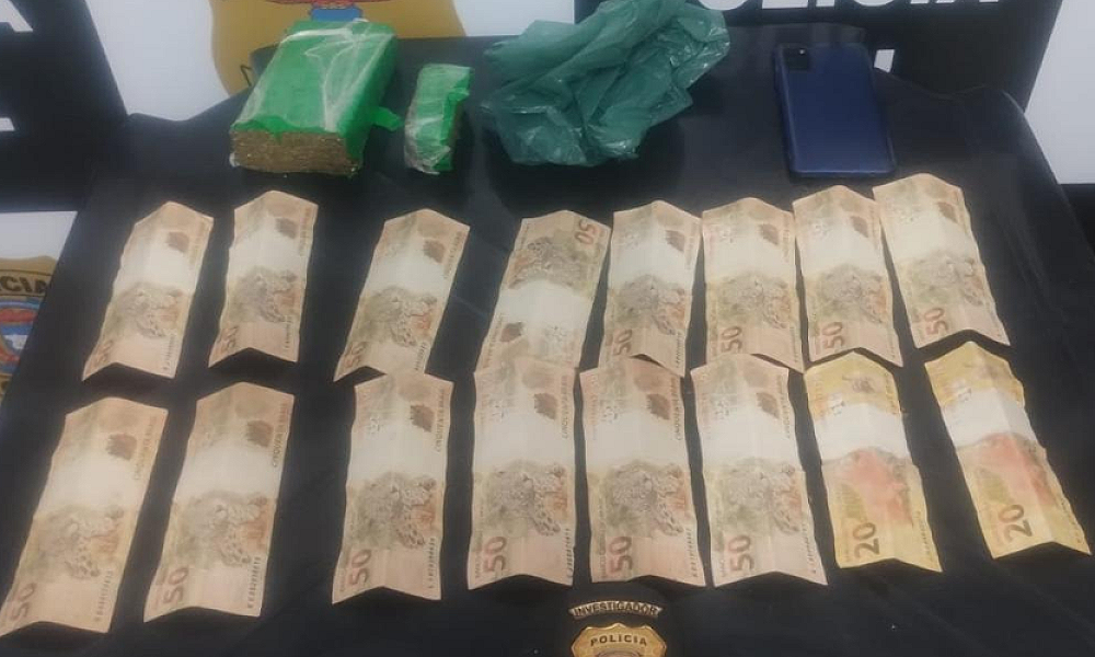 Polícia Civil prende traficante com porções de maconha e valores em dinheiro em Matupá