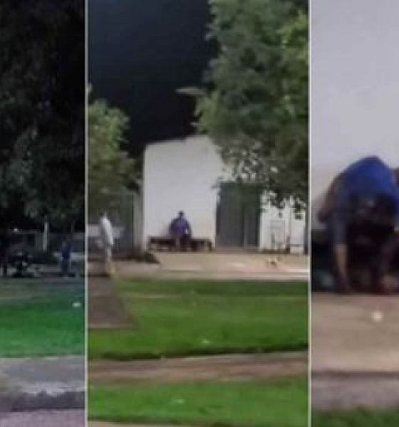 Morador grava momento em que homem é morto a facadas em praça