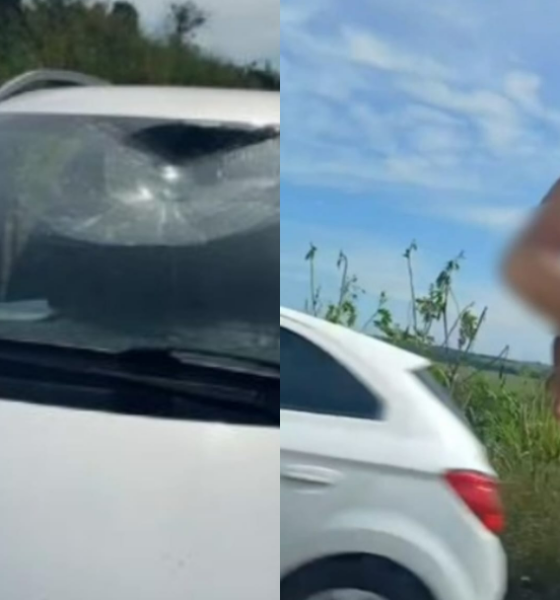 Homem pelado causa confusão e destruição de carros na MT-344, em Jaciara