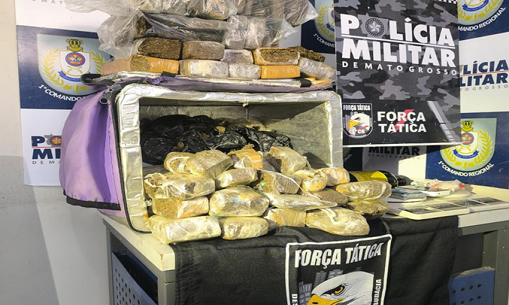 Força Tática apreende drogas avaliadas em R$ 50 mil durante operação no bairro Tijucal, em Cuiabá
