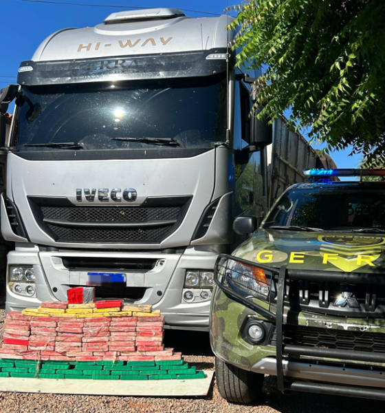 Gefron apreende 105 kg de pasta base de cocaína escondidos em caminhão em Cáceres