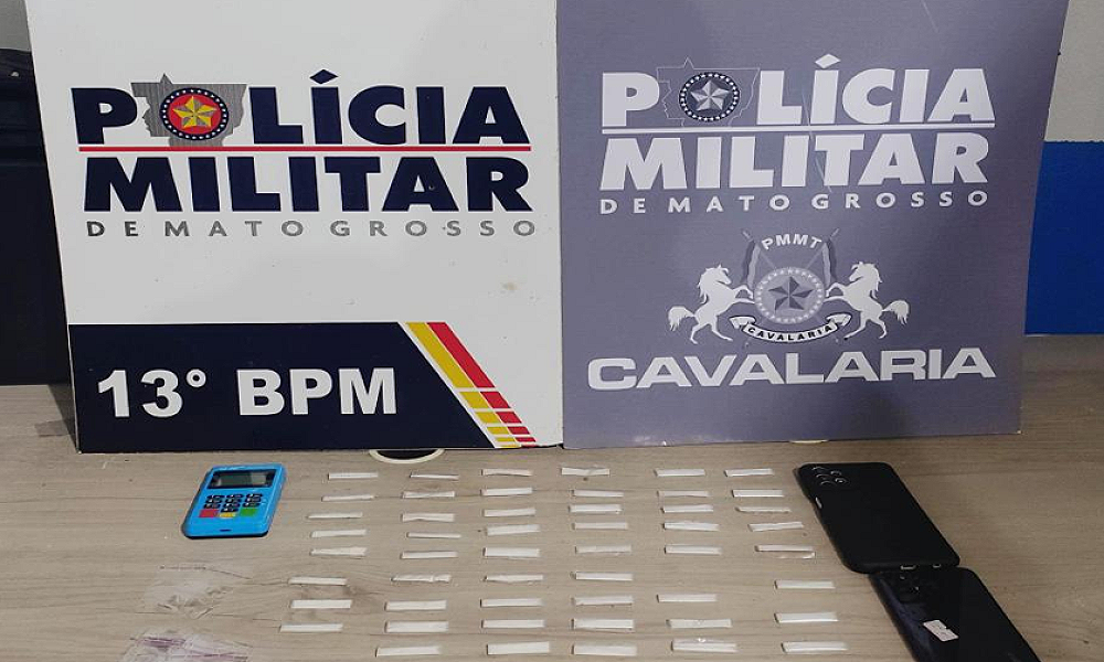 Integrante de facção é preso com 52 porções de cocaína em bar de Lucas do Rio Verde