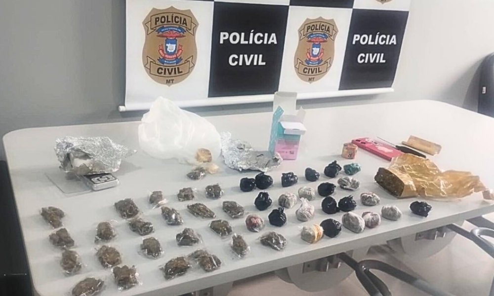 Jovem é presa em flagrante por tráfico de drogas em Matupá; usuários foram levados como testemunhas