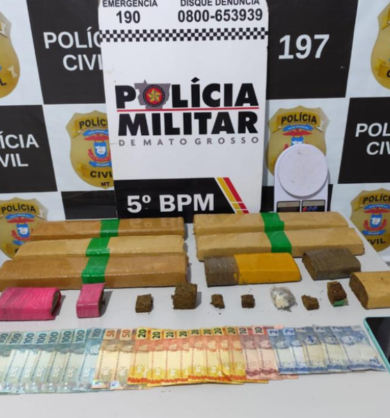 Dupla é presa com 7 quilos de maconha durante ação das polícias Civil e Militar em Pedra Preta
