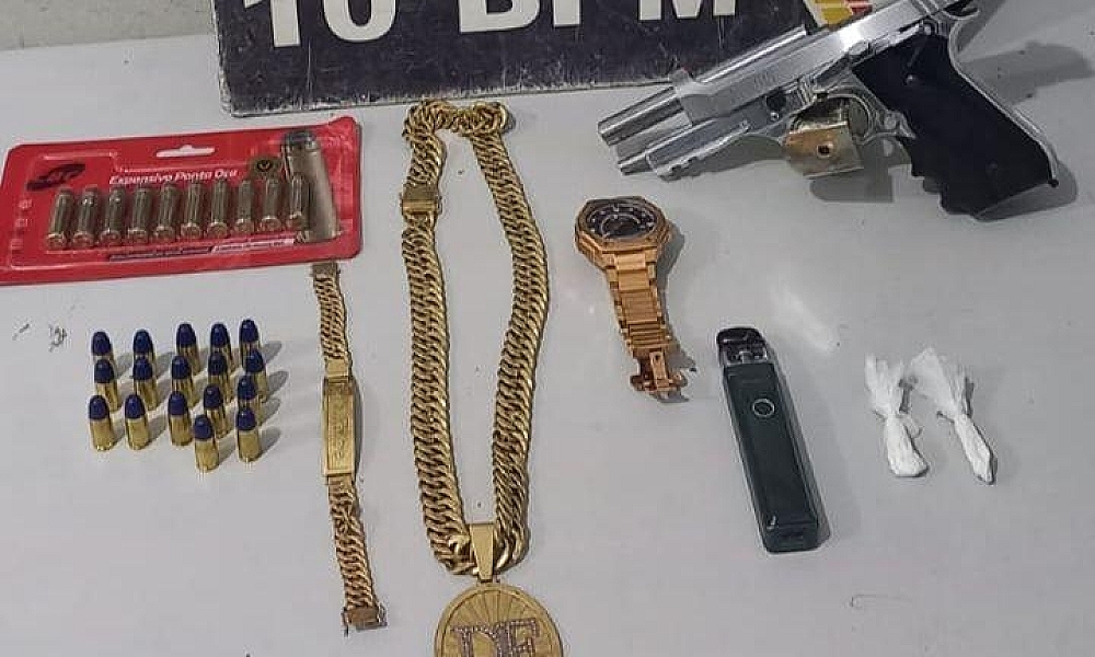 Polícia Militar prende casal em flagrante por embriaguez ao volante e porte ilegal de arma