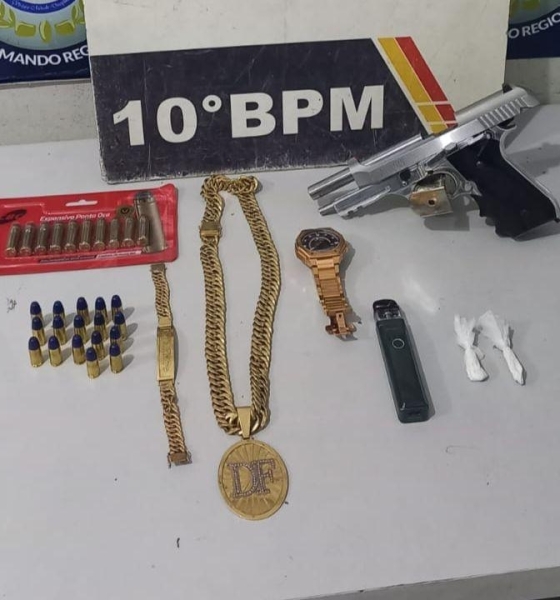 Polícia Militar prende casal em flagrante por embriaguez ao volante e porte ilegal de arma