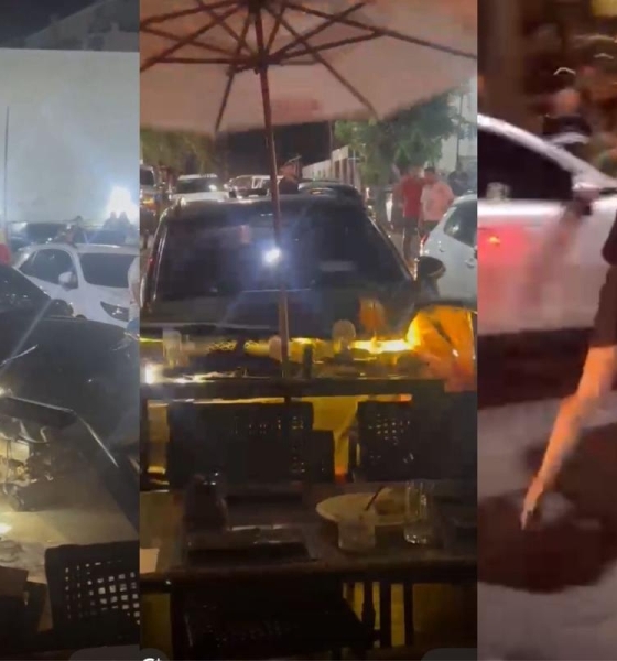 Empresário com histórico de violência causa nova confusão e tenta atropelar clientes em restaurante de Cuiabá