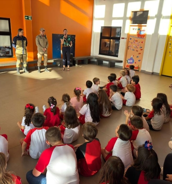 Corpo de Bombeiros promove projeto educativo nas escolas para prevenção de incêndios florestais
