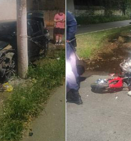 Motociclista invade preferencial e colide com carro em Várzea Grande