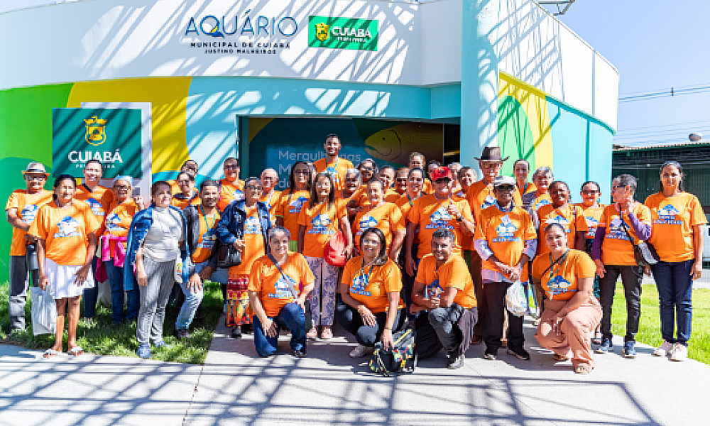 Idosos do Distrito da Guia visitam Aquário Municipal em passeio promovido por unidade de saúde